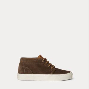 NIB Polo Ralph Lauren Keaton Suede Chukka Boot Sz 12 Brown Faux Leather Lace Up